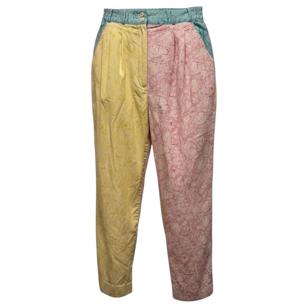 Vintage 90’s Lilly Pulitzer Floral Rabbit Multi Print Pleated Pants